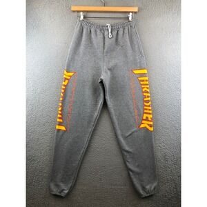 Thrasher Flame Logo Gray Sweatpants Mens Size S Skateboarding
